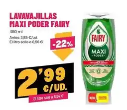 AhorraMas Fairy - lavavajillas maxi poder oferta