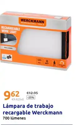 Action WERCKMANN Lámpara de trabajo recargable oferta