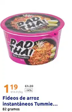 Action Fideos de arroz instantáneos Tummie... oferta