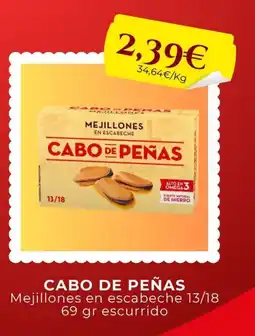 Sangüi CABO DE PEÑAS Mejillones en escabeche 13/18 oferta