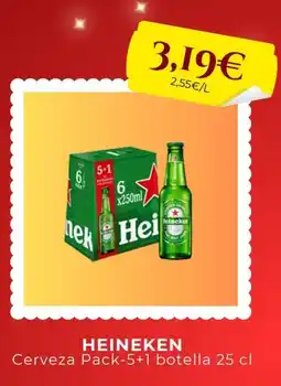 Sangüi HEINEKEN Cerveza Pack-5+1 oferta