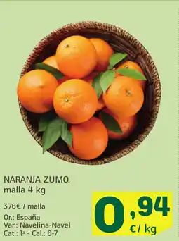 HiperDino Naranja zumo, oferta