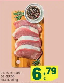 HiperDino Cinta de lomo de cerdo filete oferta