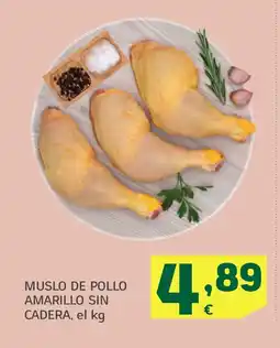 HiperDino Muslo de pollo amarillo sin cadera oferta