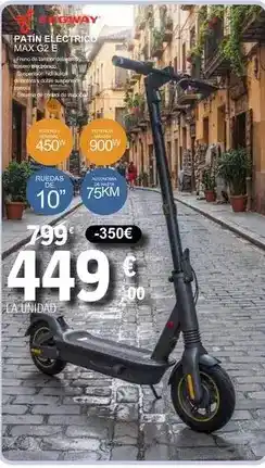 E.Leclerc Segway - patín eléctrico max g2 e oferta