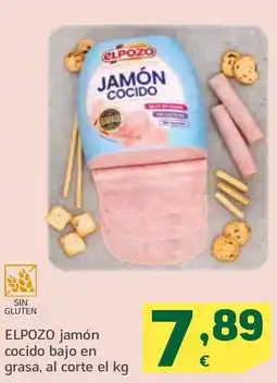 HiperDino ELPOZO jamón cocido bajo en grasa oferta