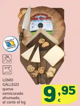 HiperDino LOMO GALLEGO queso semicurado ahumado oferta