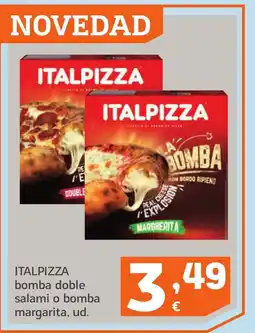 HiperDino ITALPIZZA bomba doble salami o bomba margarita oferta