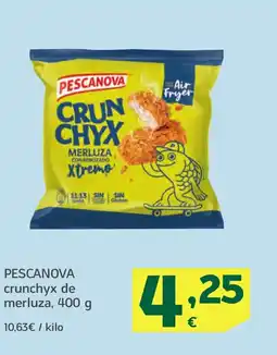 HiperDino PESCANOVA crunchyx de merluza, oferta