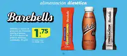 HiperDino BAREBELLS batido de proteínas de chocolate, vainilla o banana o barrita de proteína distintas variedades, oferta