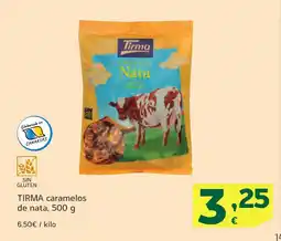 HiperDino TIRMA caramelos de nata oferta