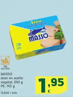 HiperDino MASSÓ atún en aceite vegetal oferta