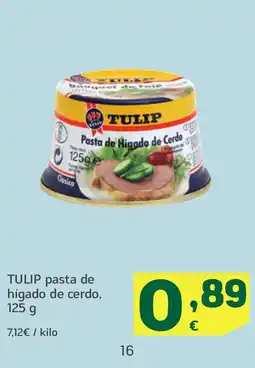 HiperDino TULIP pasta de hígado de cerdo oferta