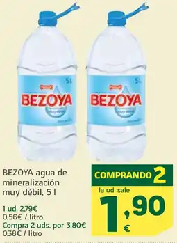 HiperDino BEZOYA agua de mineralización muy débil oferta