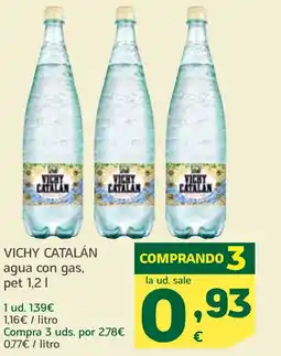 HiperDino VICHY CATALÁN agua con gas, pet oferta