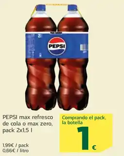HiperDino PEPSI max refresco de cola o max zero oferta