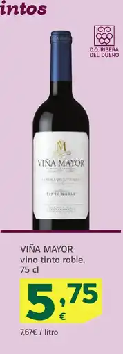 HiperDino VIÑA MAYOR vino tinto roble oferta