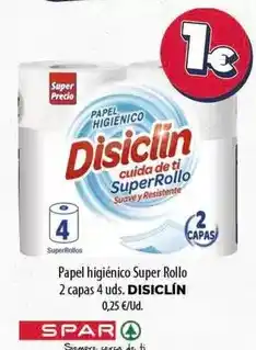 Spar Tenerife Disiclin - papel higiénico super rollo oferta