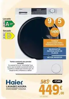 E.Leclerc Haier - lavasecadora hwd90bp14929a oferta