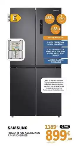 E.Leclerc Samsung - frigorifico americano rf48a400eb4eb oferta
