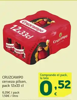 HiperDino CRUZCAMPO cerveza pilsen oferta