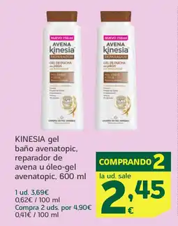 HiperDino KINESIA gel baño avenatopic, reparador de avena u óleo-gel avenatopic oferta