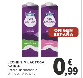 Supercor Sin Lactosa Leche Kaiku 1L oferta