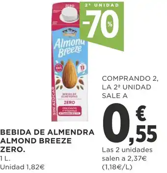 Supercor Almond Breeze Bebida De Almendra Zero 1L oferta