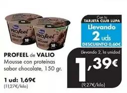 Supermercados Lupa Profeel de valio - mousse con proteínas sabor chocolate oferta