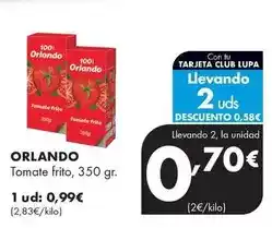 Supermercados Lupa Orlando - tomate frito oferta