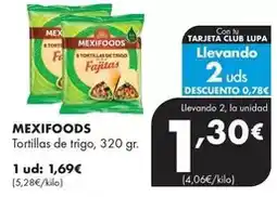 Supermercados Lupa Mexifoods - tortillas de trigo oferta