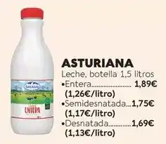 Supermercados Lupa Asturiana - leche entera oferta