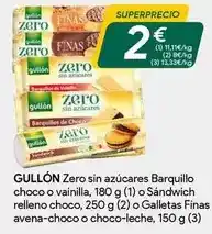 Masymas Gullón - zero sin azucares barquillo choco o vainilla oferta