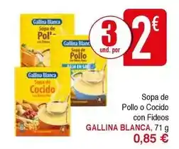 Masymas Gallina blanca - sopa de pollo o cocido con fideos oferta