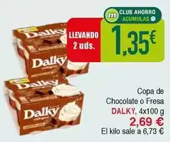 Masymas Dalky - copa de chocolate o fresa oferta