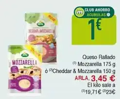 Masymas Arla - queso rallado mozzarella oferta