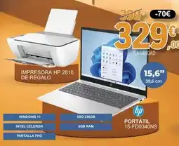 E.Leclerc Hp - portátil 15-fd0340ns oferta