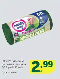 HiperDino HANDY BAG bolsa de basura reciclada oferta