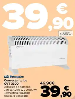 Carrefour Convector turbo CVT 3300 oferta