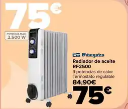 Carrefour Radiador de aceite RF2500 oferta