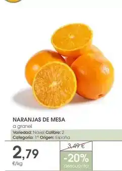 Supermercados Plaza Origen - naranjas de mesa oferta