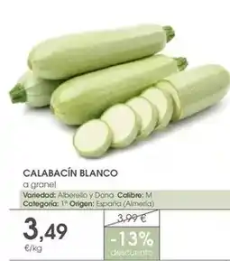 Supermercados Plaza Blanco - calabacin oferta