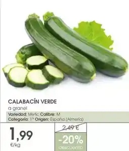 Supermercados Plaza Origen - calabacin verde oferta