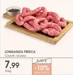Supermercados Plaza Caysan - longaniza fresca oferta
