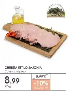 Supermercados Plaza Caysan - chuleta estilo sajonia oferta