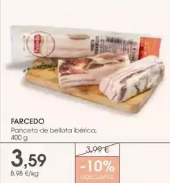 Supermercados Plaza Farcedo - panceta de bellota iberica oferta