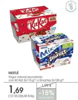 Supermercados Plaza Nestlé - yogur natural azucarado con kit kat 2x oferta
