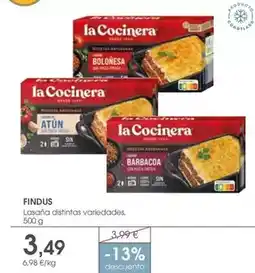 Supermercados Plaza La cocinera - lasaña distintas oferta