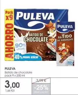 Supermercados Plaza Puleva - batido de chocolate oferta