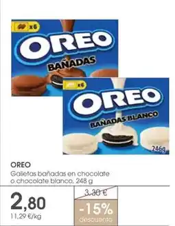 Supermercados Plaza Oreo - galletas banadas en chocolate o chocolate blanco oferta